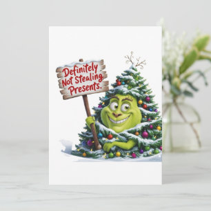 Definitely Not Stealing Presents Invitation