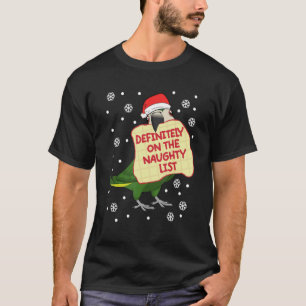 Definitely On Naughty List Parrot I Hahns Macaw T-Shirt