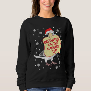 Definitely On Naughty List Parrot I White Budgie B Sweatshirt