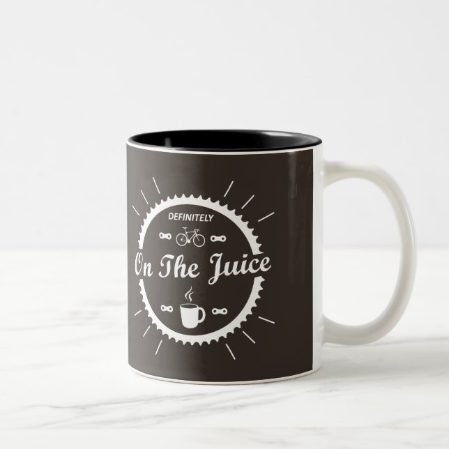 Definitely On The Juice Cycling Two-Tone Coffee Mug (Right)