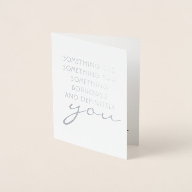 Definitely YOU - Funny Bridesmaid Proposal Foil Card (Front)