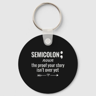 Definition Awareness Semicolon Suicide Prevention Keychain