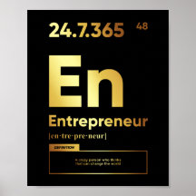 Définition de l'entrepreneur | Affiche motivationn