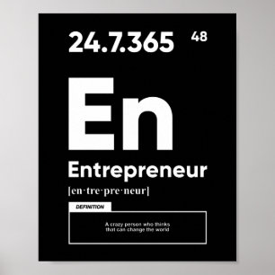 Définition de l'entrepreneur   Affiche motivationn