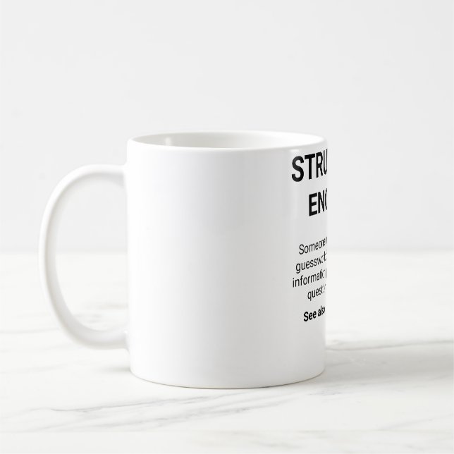 Définition de l'ingénieur structurel Noun Mug (Gauche)