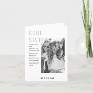 Définition de Soeur Soul Personnalisée Carte Anniv
