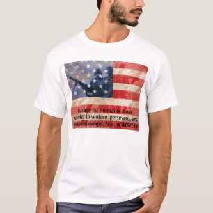 Définition de T-shirt d'hommes d'armée de courag