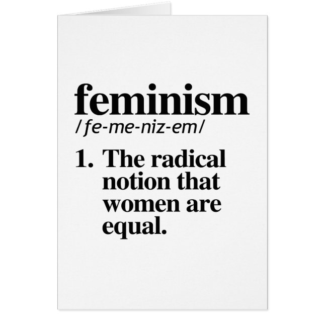 Définition du féminisme (Devant)