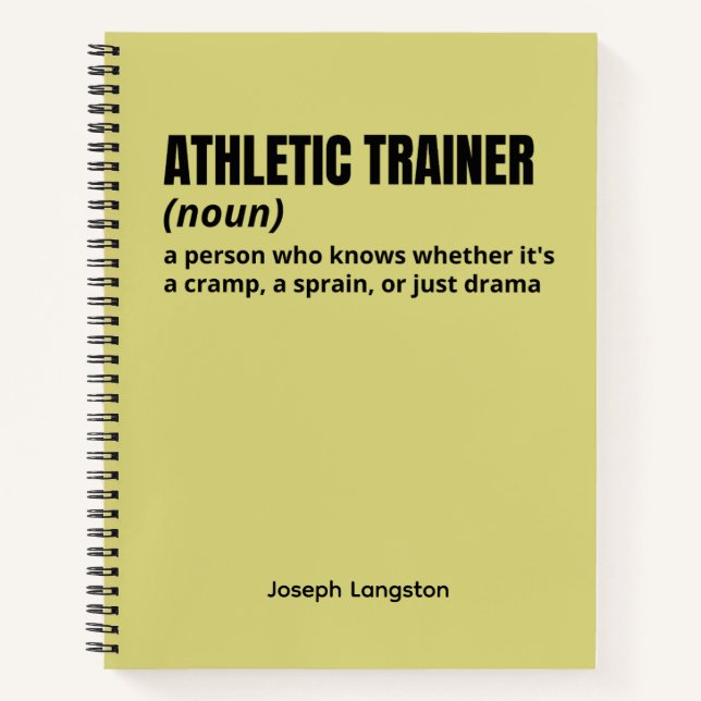 Définition du formateur sportif - Cadeau de Carnet (Devant)