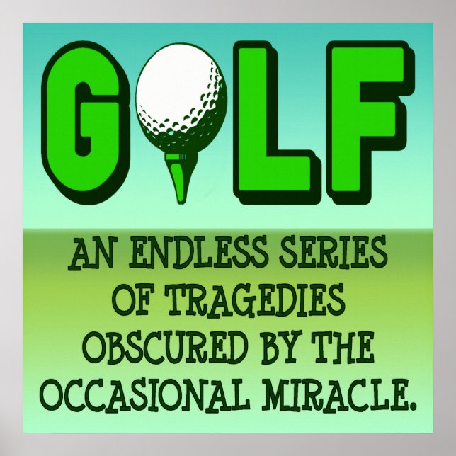 DÉFINITION DU POSTER DE GOLF IMPRIMER (Devant)