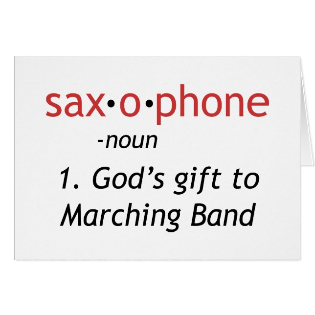 Définition du saxophone (Devant horizontal)