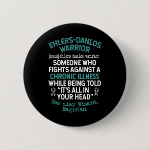 Definition Eds Warrior Syndrome Awareness  2 Inch Round Button