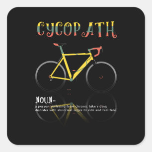 Definition Funny Cycling Addict Gift for Square Sticker