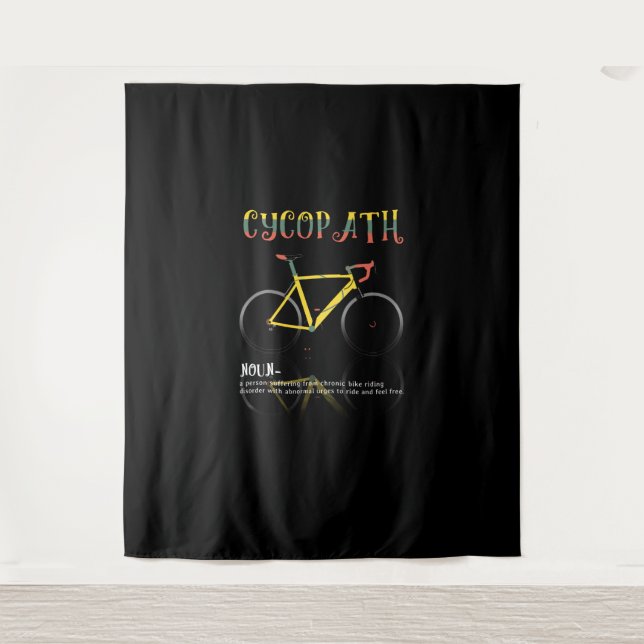 Definition Funny Cycling Addict Gift for Tapestry (Front)