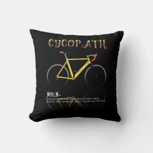 Definition Funny Cycling Addict Gift for Throw Pillow