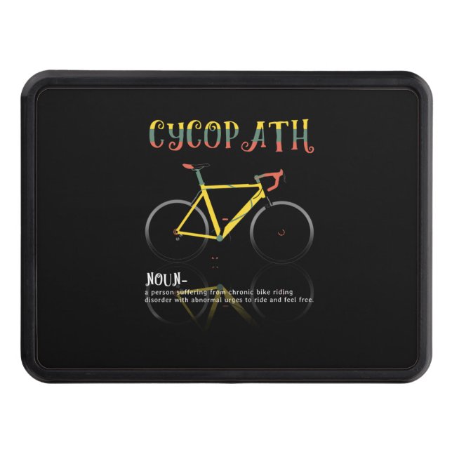 Definition Funny Cycling Addict Gift for Trailer Hitch Cover (Front)