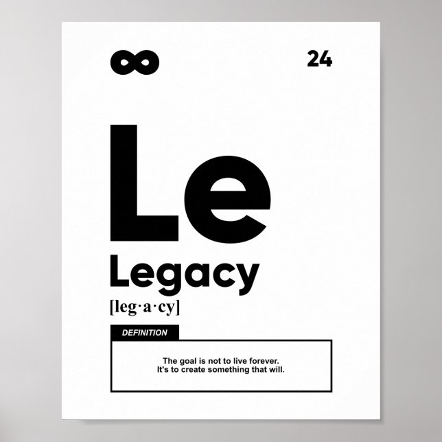 Définition héritée | Affiche motivationnelle (Devant)