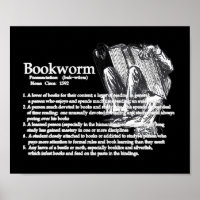 Definition of a Bookworm Poster