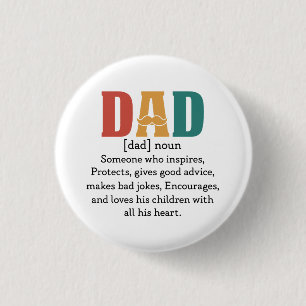 Definition of a Dad 1 Inch Round Button