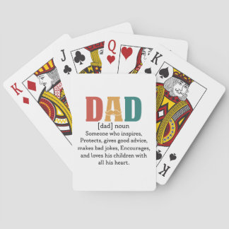 Definition of a Dad Playing Cards