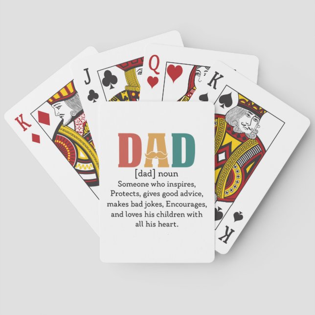 Definition of a Dad Playing Cards (Back)