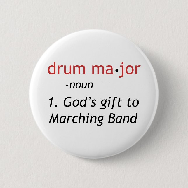 Definition of a Drum Major 2 Inch Round Button (Front)