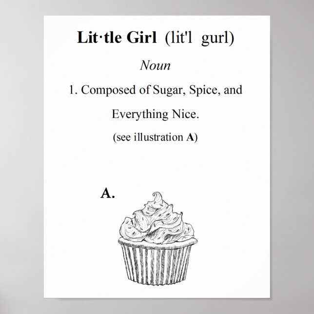 Definition of a Little Girl Poster (Front)