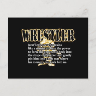 Definition of a Wrestler Postcard