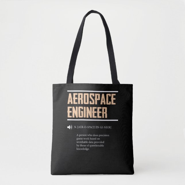 Definition of an Aerospace Engineer Gift Idea Tote Bag (Front)