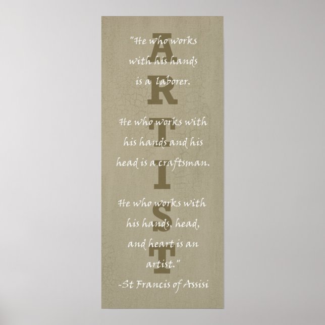 Definition of an Artist Poster (Front)