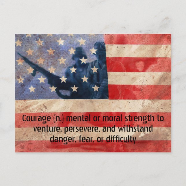 Definition of Courage Army Men Postcard (Front)
