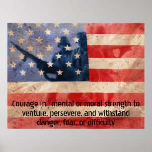 Definition of Courage Army Men Poster