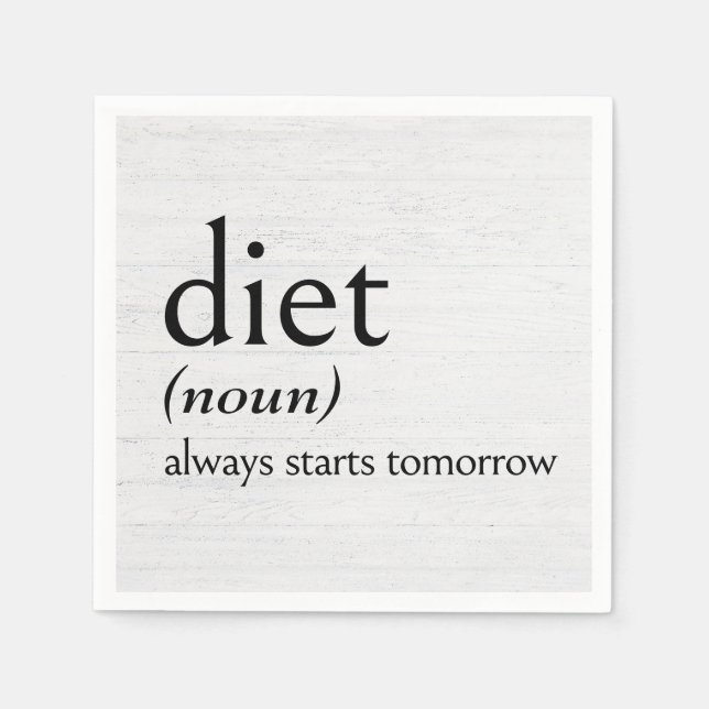 Definition of DIET Napkin (Front)