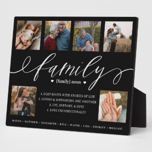 Definition of family Custom Photo Collage Keepsake Plaque