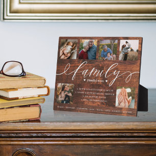 Definition of family Custom Photo Collage Keepsake Plaque