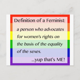 Definition of Feminism... Yup That's Me Postcard