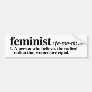 Definition of Feminist - Feminist Bumper Sticker -