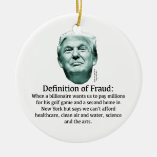 Definition of Fraud - TRUMP Ceramic Ornament