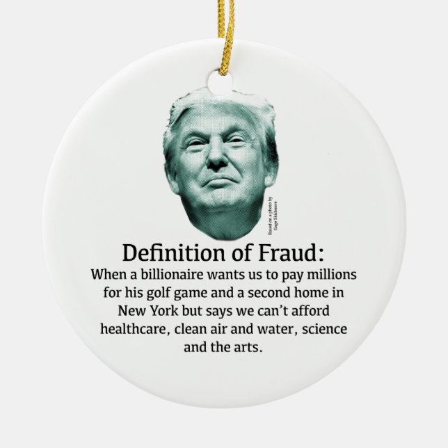 Definition of Fraud - TRUMP Ceramic Ornament (Front)