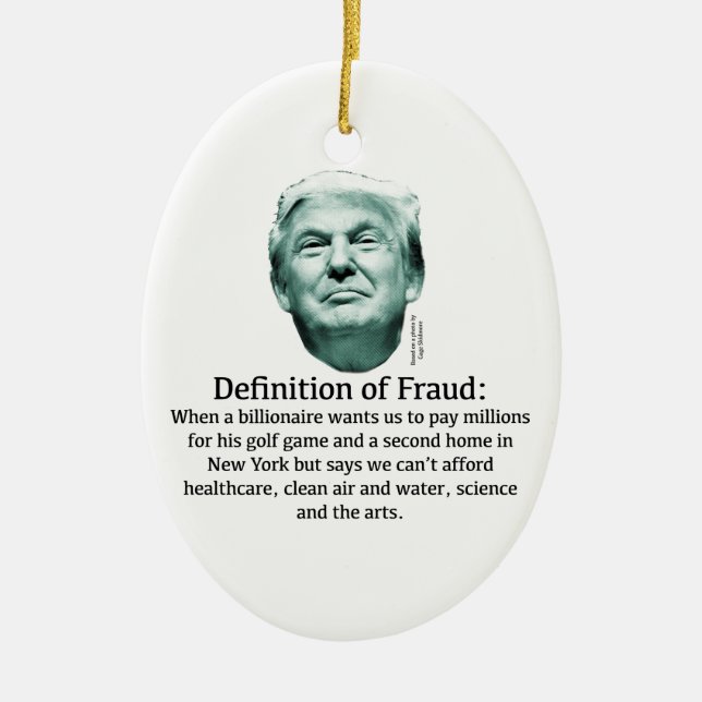 Definition of Fraud - TRUMP Ceramic Ornament (Front)