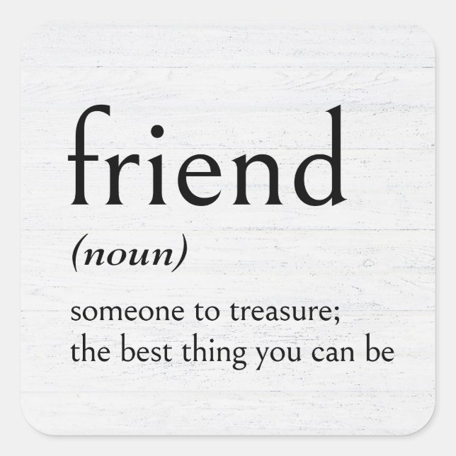 Definition of FRIEND Square Sticker (Front)