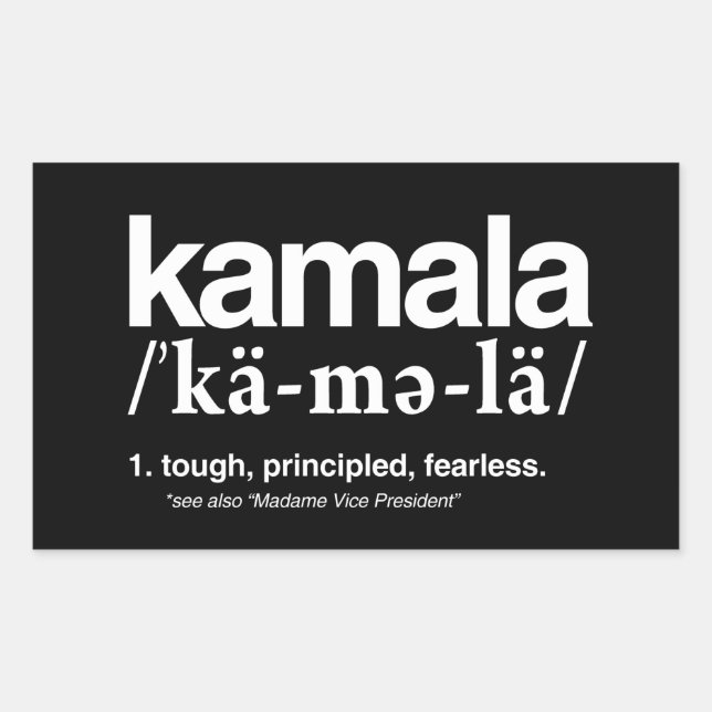DEFINITION OF KAMALA STICKER (Front)
