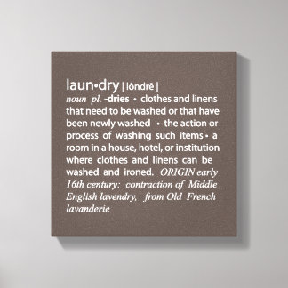 Definition of Laundry Sign in Mocha Brown & White