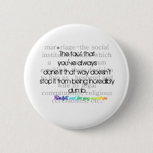 Definition of Marriage-Straight for gay marriage 2 Inch Round Button