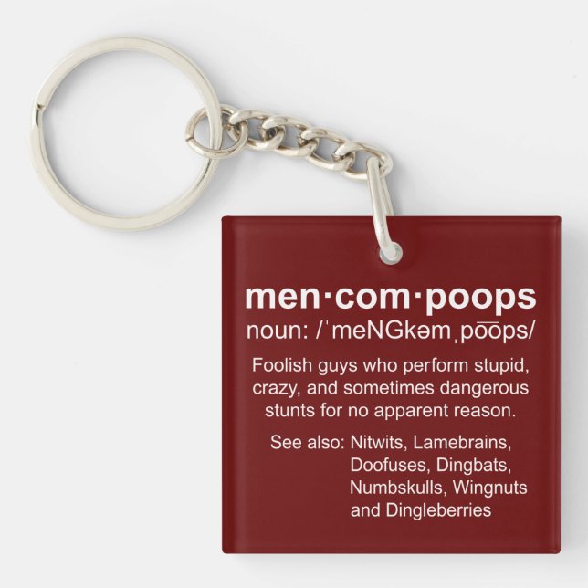 definition of Mencompoops Keychain (Front)
