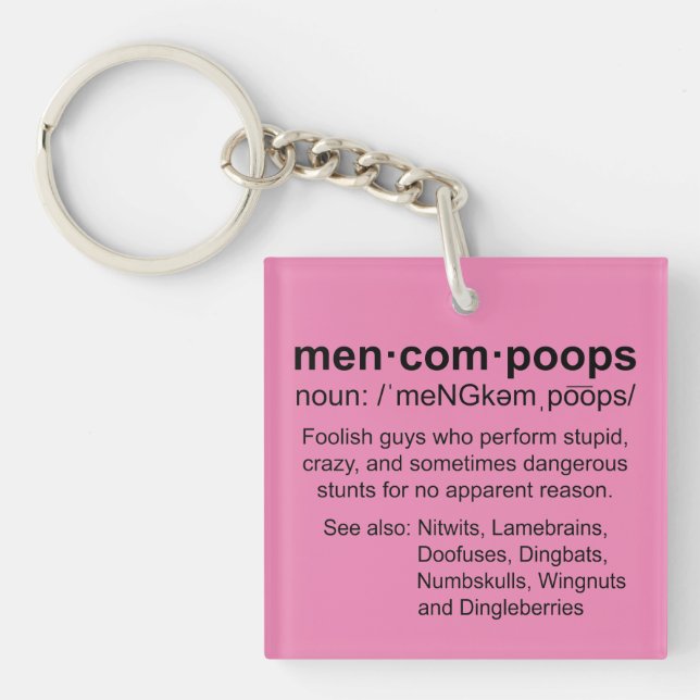 definition of Mencompoops Keychain (Front)
