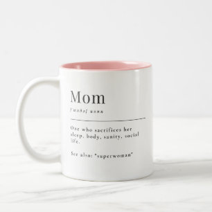Definition of Mom  Two-Tone Coffee Mug