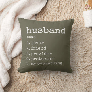 Definition of My Husband Anniversary Gift Pillow