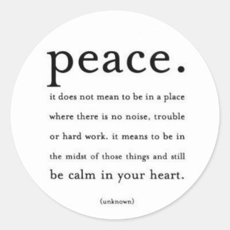 Definition of Peace Classic Round Sticker