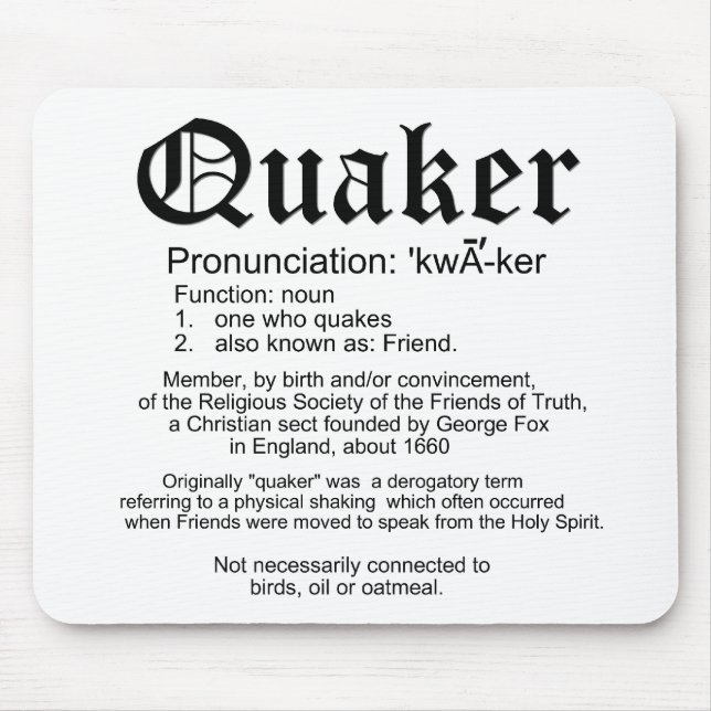 Definition of Quakers Mouse Pad (Front)